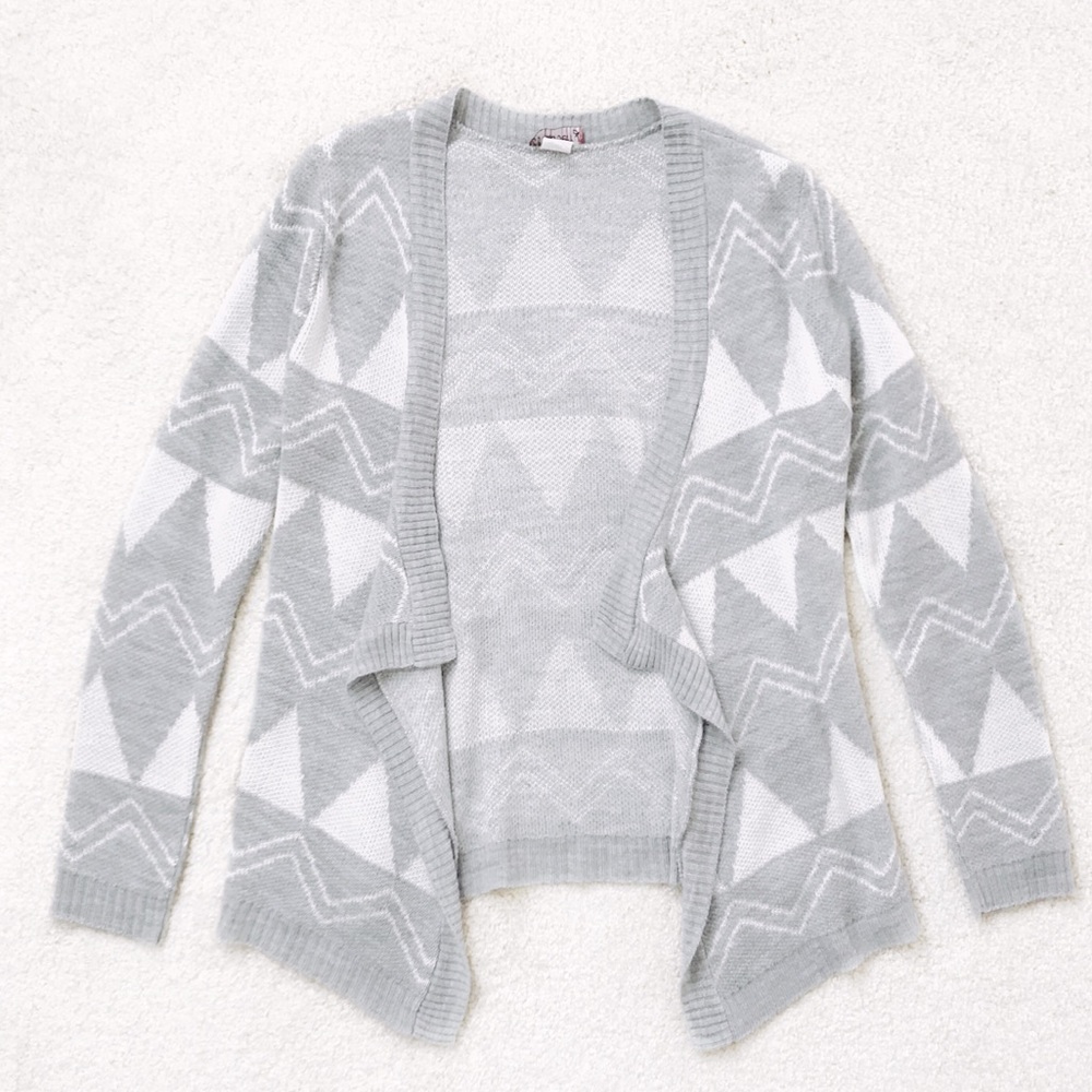 Draped Open Front Sweater Cardigan